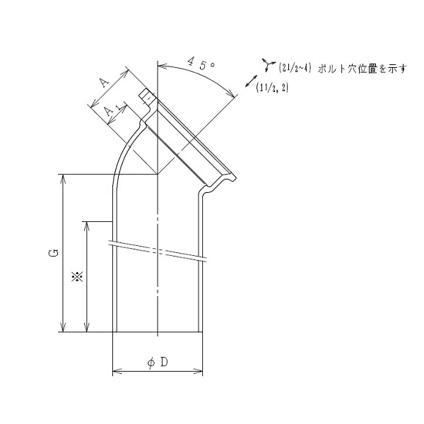 バルブを豊富に在庫｜CDL45-B 差込み 45°エルボ 本体のみ 排水鋼管用可