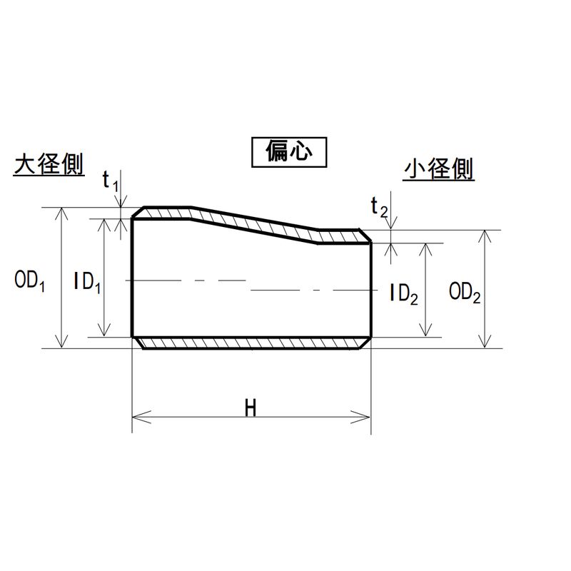 バルブを豊富に在庫｜白 SGP ER エキセントリックレジューサー 突合せ