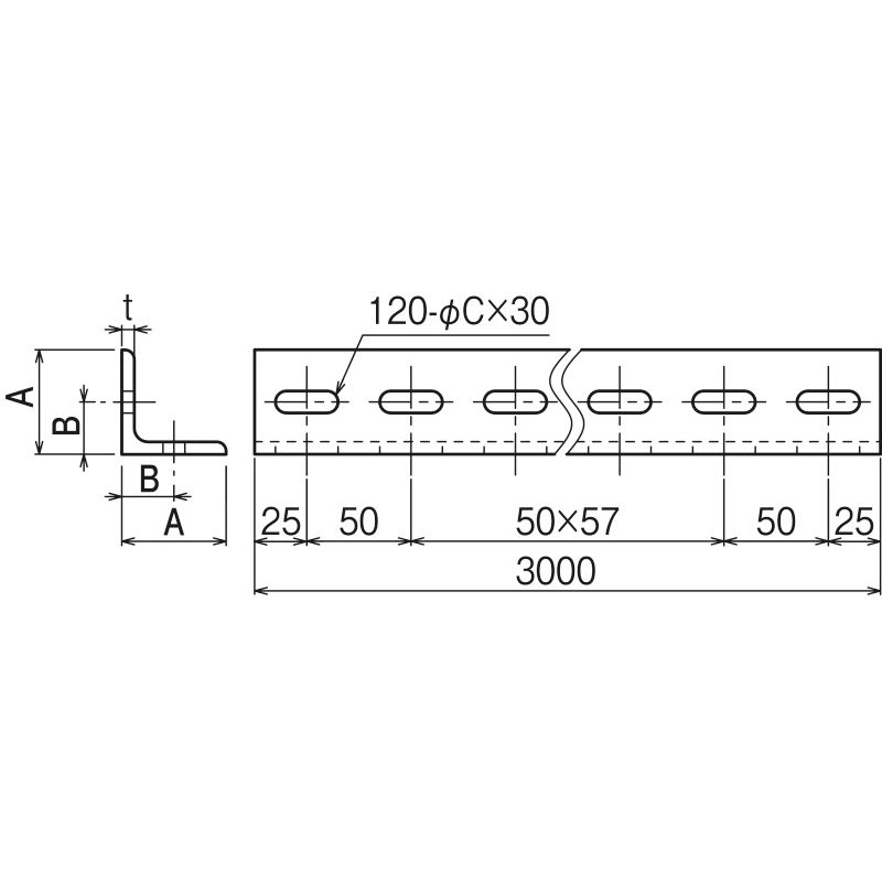 バルブを豊富に在庫｜Z-□AG300R 長穴付きアングル: 電設資材