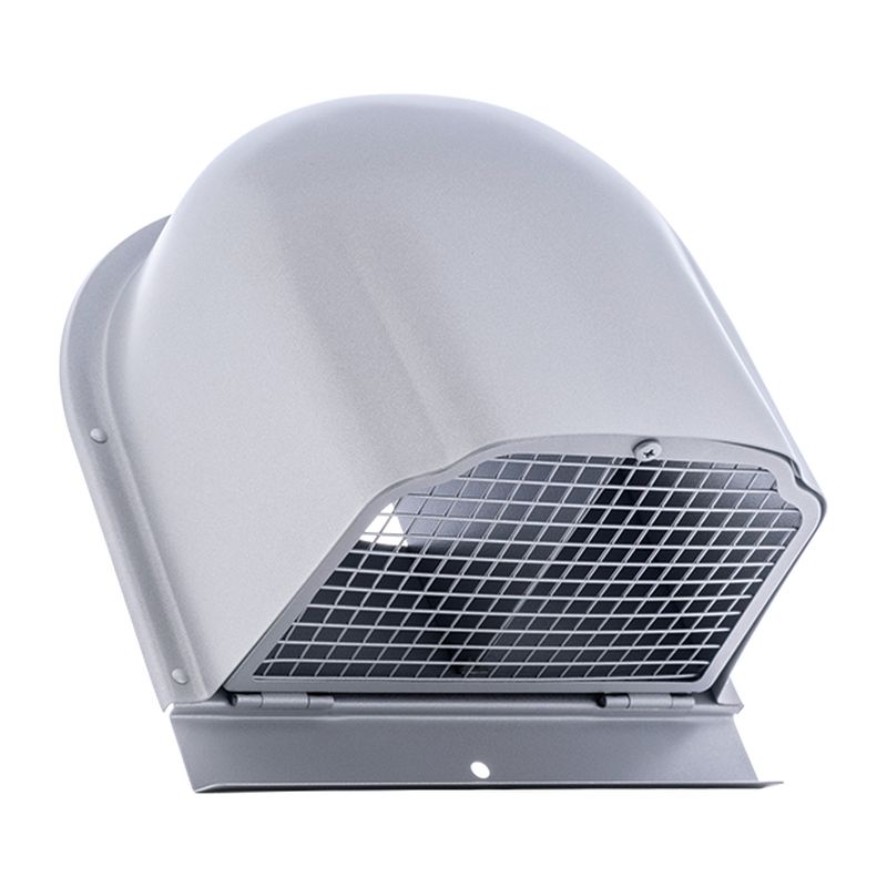 CFN125WSBL 2管路用換気口 ステンレス製仕切り付 深型フード 下部開閉タイプ 金網型3M (塗装品)