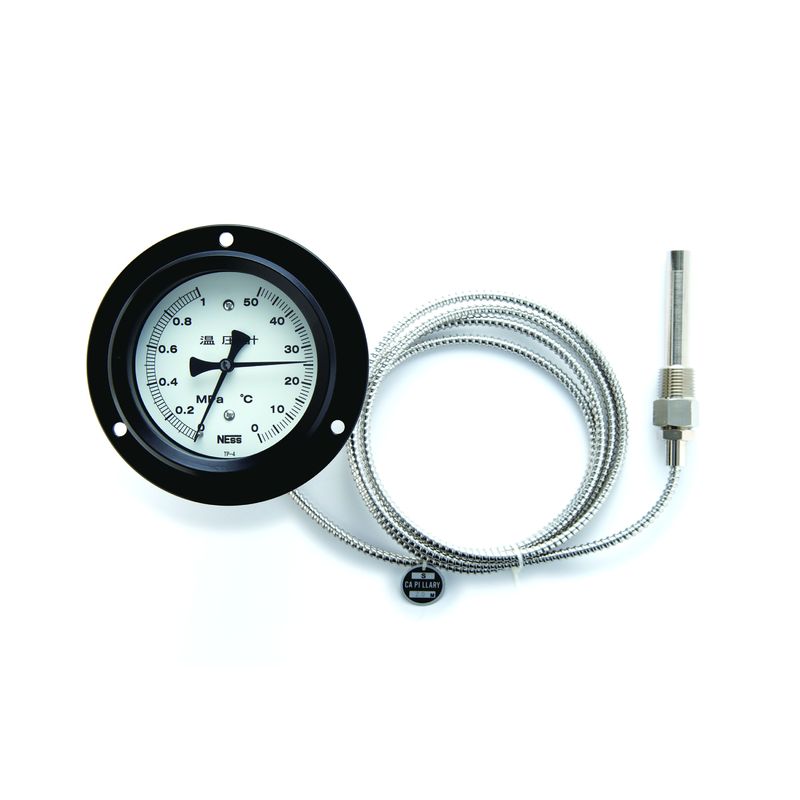 TP-KP 温圧計 隔測型 液体充満式 屋内外兼用(温度補正機構付)保護管付
