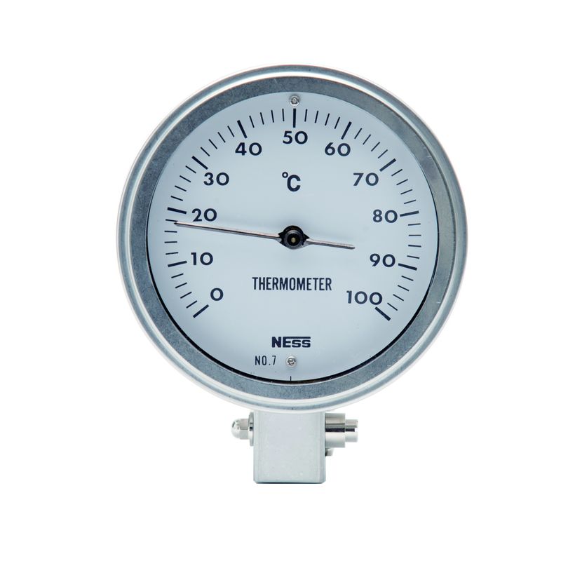 ネステック SUA1S ブルドン式温度計 自在50℃100Φ[保護管無