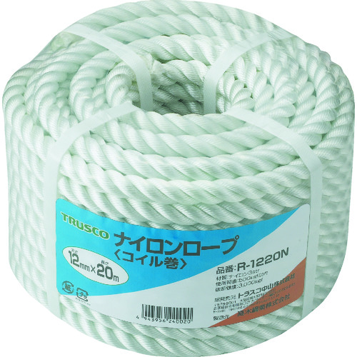 TRUSCO PVロープ 12mm×100m ボビン巻 黄 R-12100PV 1巻 TRUSCO PVロープ 12mm×100m ボビン巻 黄 R-12100PV 1巻 TRUSCO PVロープ