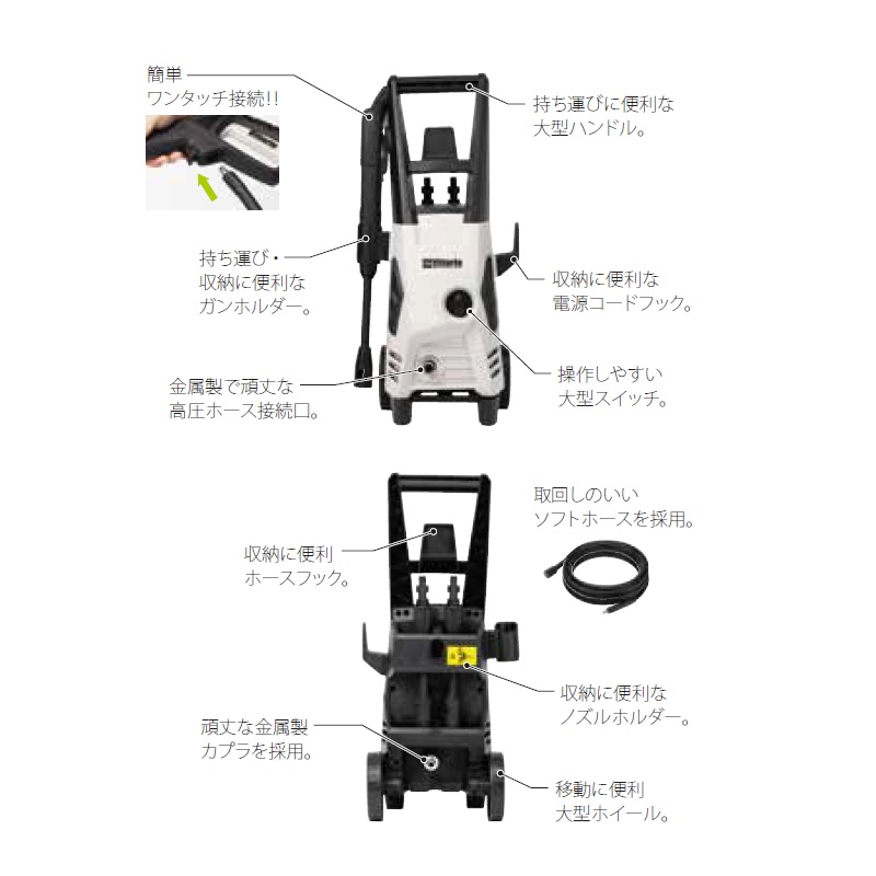 バルブを豊富に在庫｜蔵王産業 Z2-655-10 高圧洗浄機 Vittorio 小型