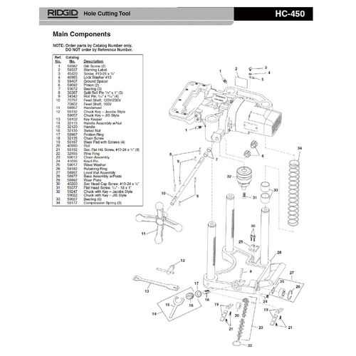 RIDGID 59187 EGA pbh W/XN[ F/HC-450