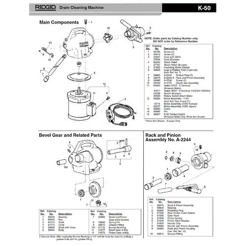 RIDGID 59695 A-1876 VtgR[ F/K-50