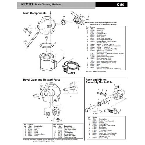 RIDGID 60985 A-3030 xx M[ F/K-50