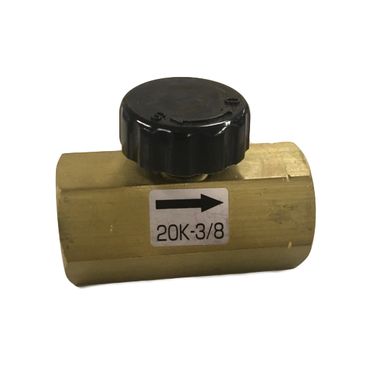 IVL-IYSG 圧力計用黄銅ニードルバルブ 20K･テーパメネジ x 平行メネジ